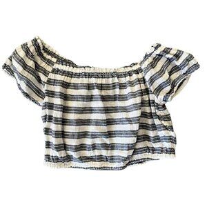 Aerie off the shoulder stripe top size small